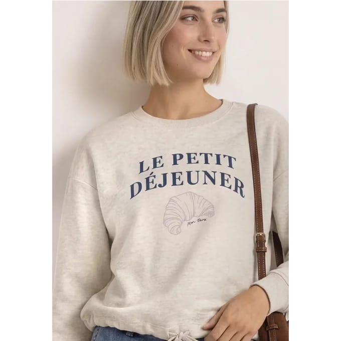 Sweatshirt met lange mouwen en tekst