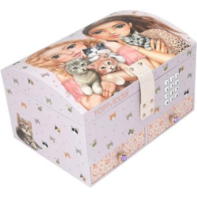 Top Model TOPModel grote sieradendoos met code en geluid CAT LOVE Opmaken en sieraden