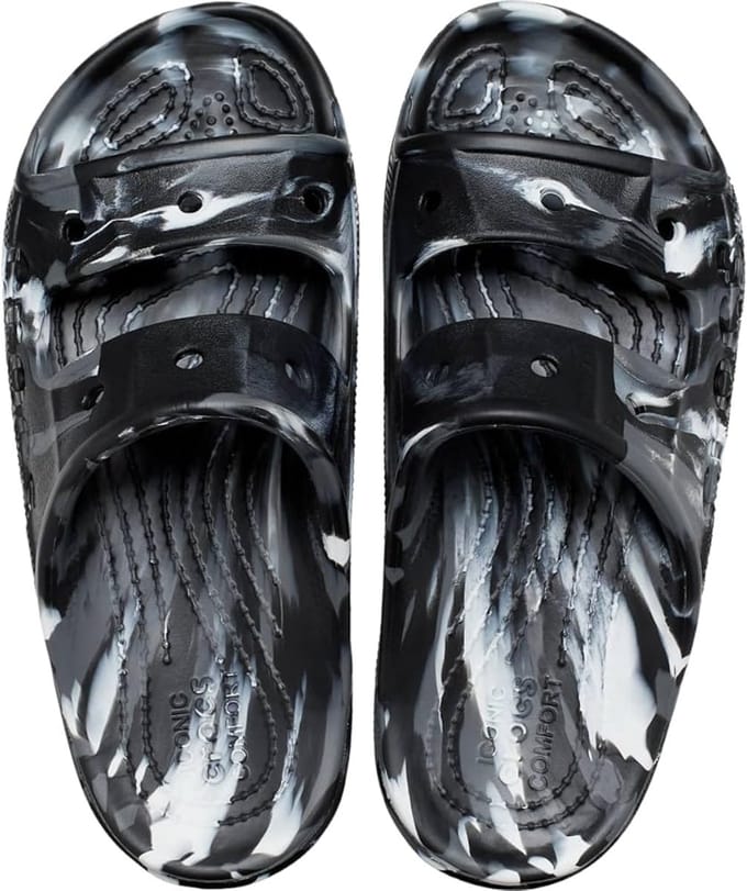 Crocs Baya Marbled Sandalen Zwart/Multi Maat 45/46 US M11