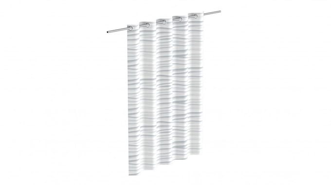 EISL Douchegordijn White Wave – Wit – Waterafstotend & Anti-Schimmel