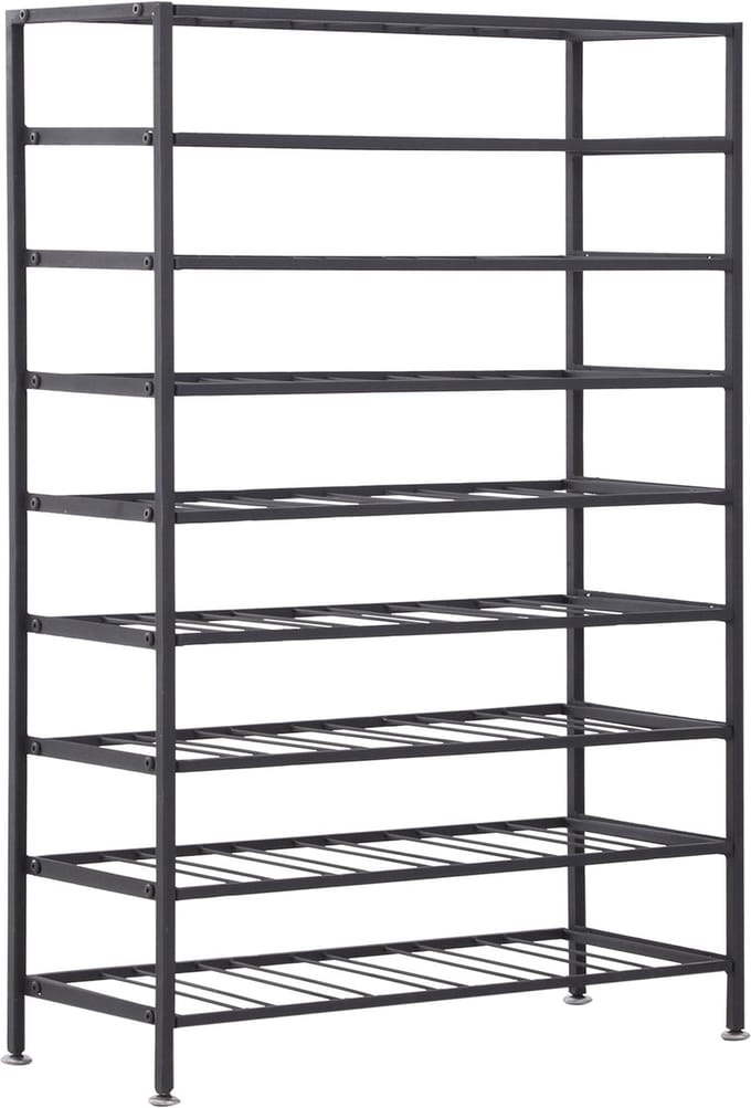HOMCOM-Wijnrek-Metaal-63x25x91cm-Zwart