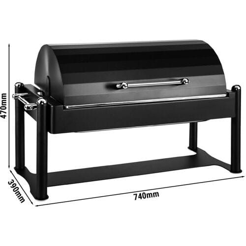 GGM Gastro Chafing Dish - GN 1/1 - mit Rolldeckel - Schwarz