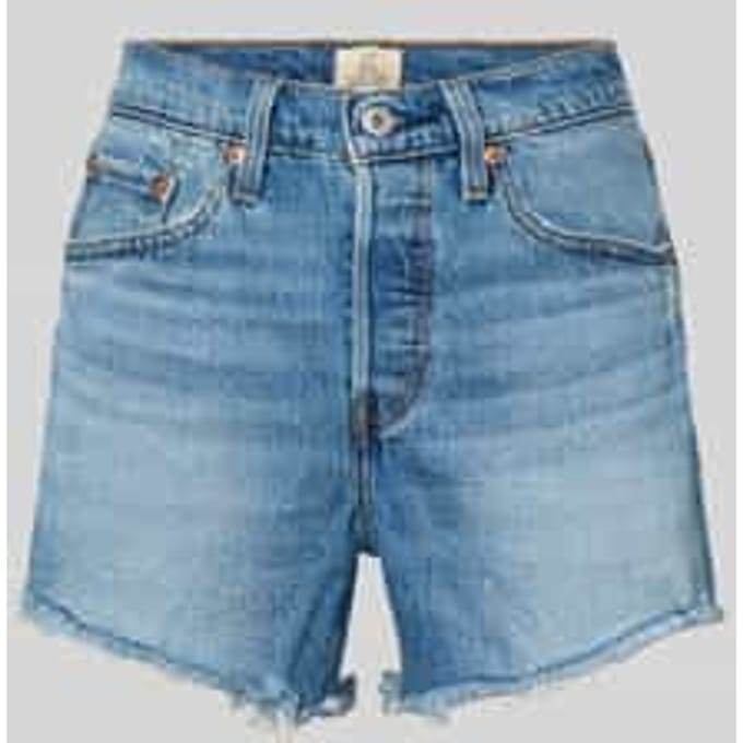 regular fit korte jeans van katoenmix model '501®'