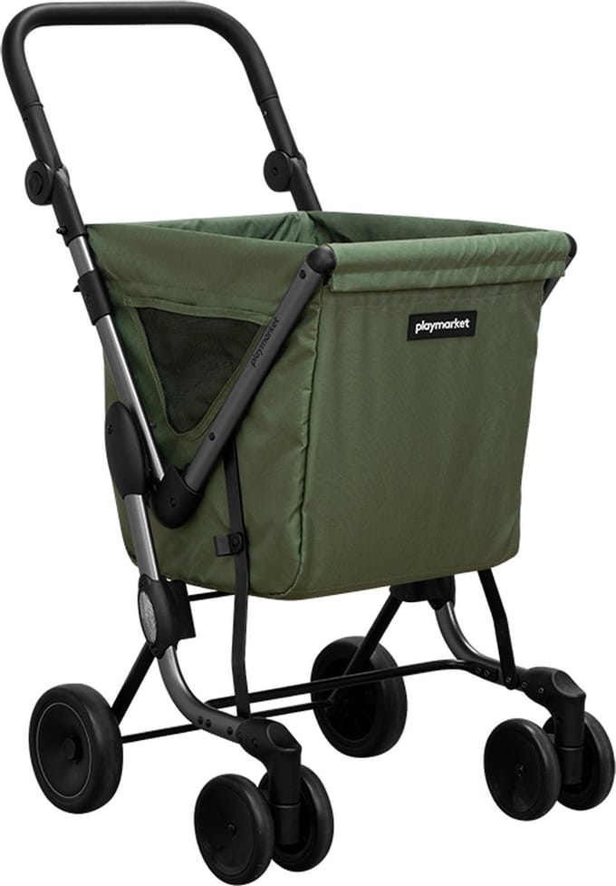 Playmarket -We Go Premium - Boodschappentrolley - Inklapbaar- Groen