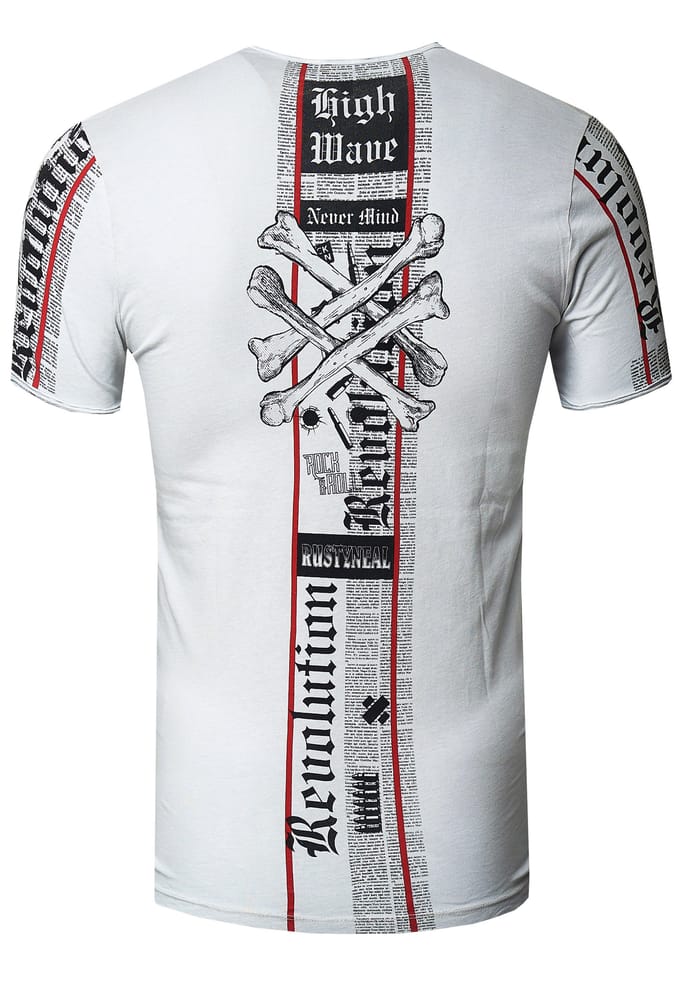 T-shirt met voor- en achterkant bedrukt