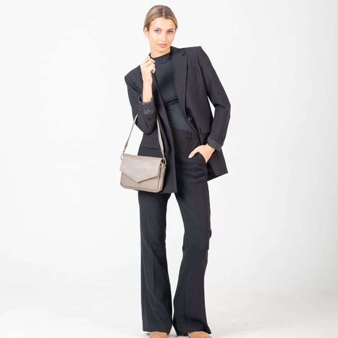 Chabo Bags - Kyara Cross - Crossbody - Leer - Grijs