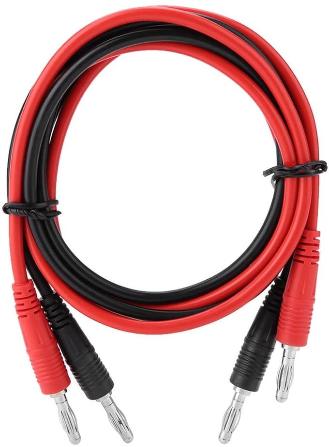 Testkabels Set - Meetkabels - Elektrisch Testwerk - Veilig Geïsoleerd - 103cm Lengte - Rood Zwart