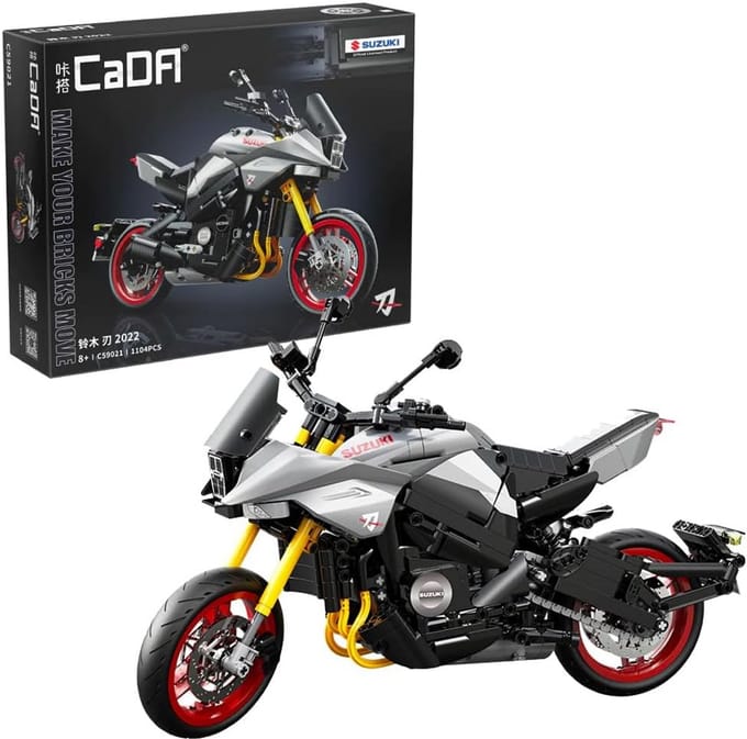 Gedetailleerd Bouwmodel Motorfiets Schaal 1:6 Sport Straat, Technisch STEM Speelgoed