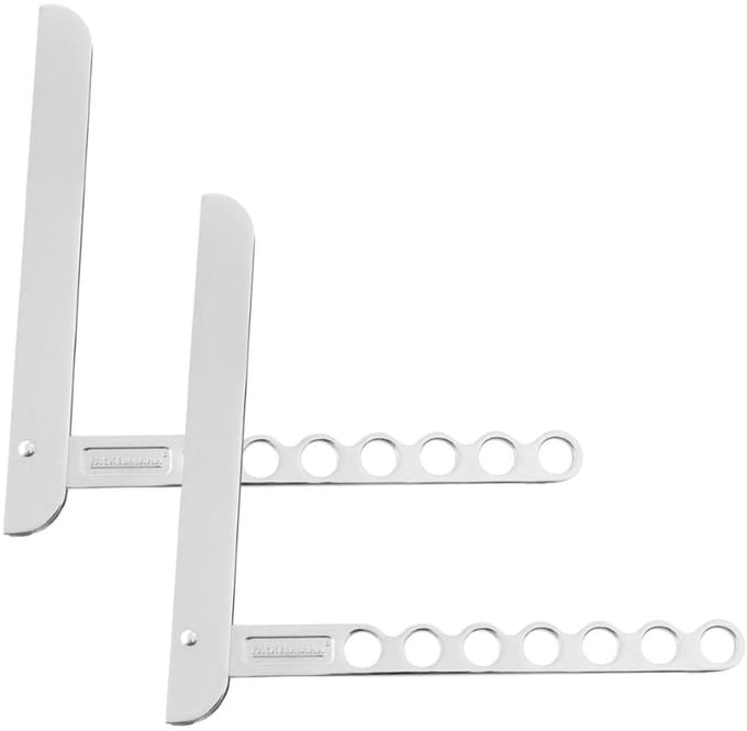 Set van 2 grijze opvouwbare haken Fackelmann Tecno