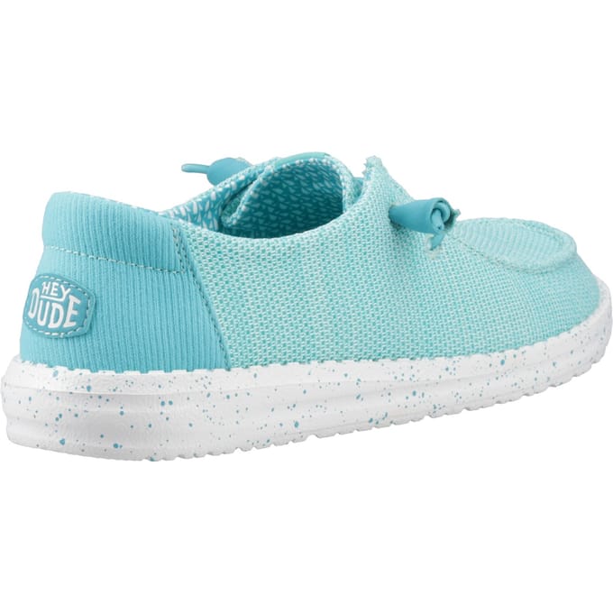 HEYDUDE - Wendy Stretch Sox Dames Instappers Ceramic Blue - Maat 37