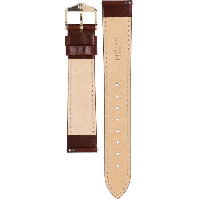 Hirsch Horlogeband -  Osiris Middenbruin - Leer - 18mm