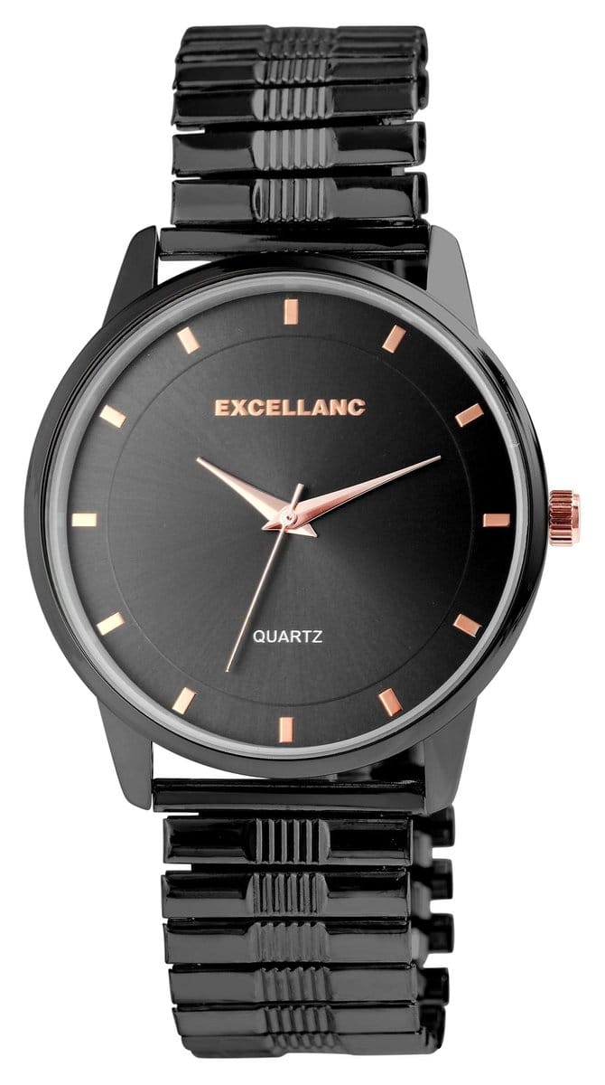 EXCELLANC herenhorloge roestvrij staal Saki, mineraalglas