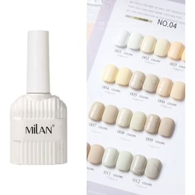 Cosplus - Milan 12 Color Nail Gel Set Cream Mousse 04 - 12 pcs x 1 set