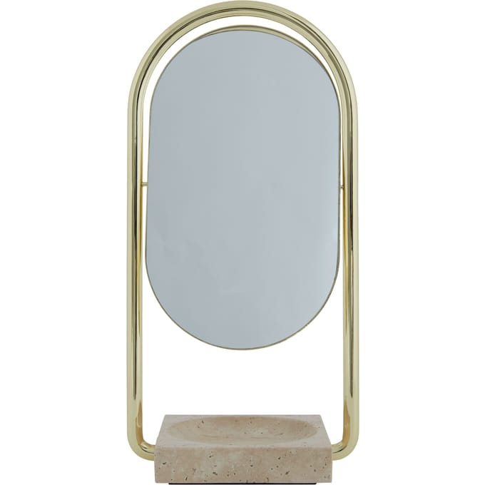 AYTM Angui tafelspiegel, goud, hoogte 35 cm, glas, marmer