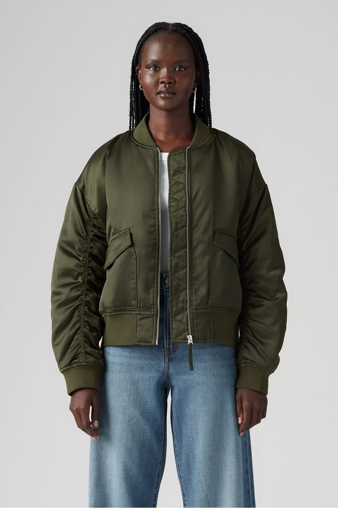 Levi's Andy Tech Jacket Green Größe: XS | Bomberjacken Outlet | Damen | Grün
