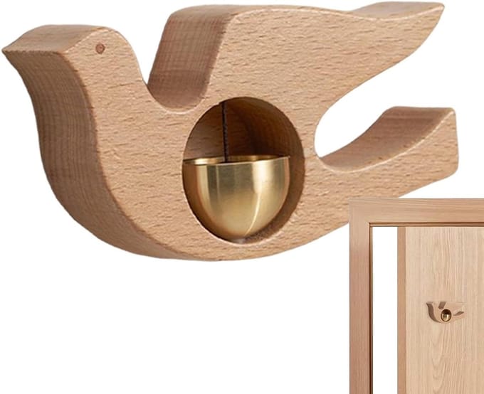 Magnetische Deurbel - Windgong Dier Vorm - Bezoekers Waarschuwen - Handgemaakte Messing Structuur - 12 cm Vogel - Duif
