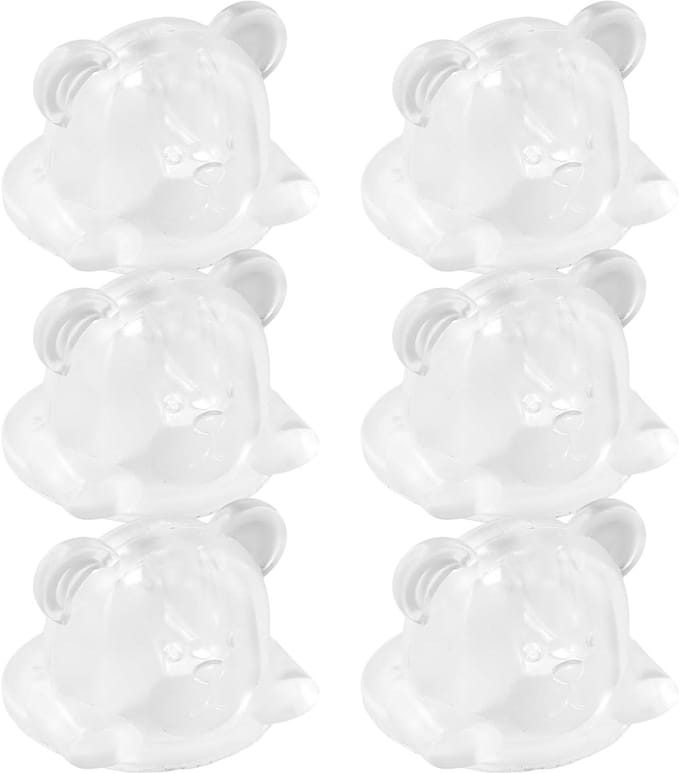 Allecto Plus - 6 stuks zelfklevende deurstoppers voor binnen op vloer