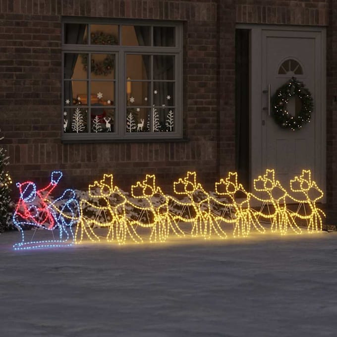vidaXL Kerstversiering LED's Multikleur 69 x 79 cm PVC