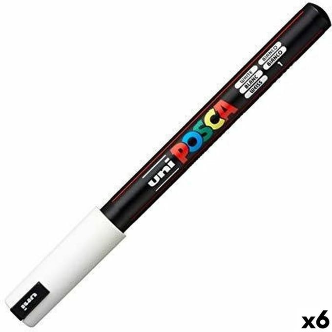 Posca - Verfstift PC1MR EF wit | 6 stuks
