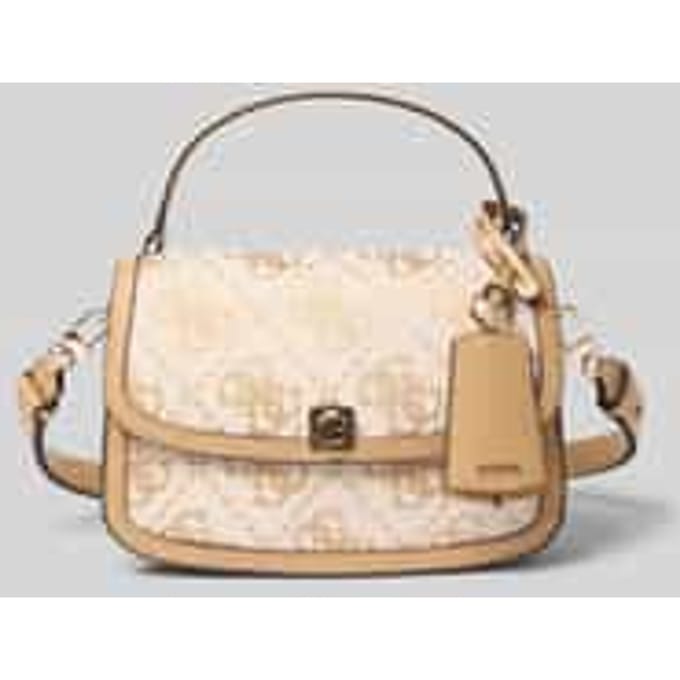 GUESS schoudertas handtas Audrey Logo Convertible Xbody Flap Beige Logo
