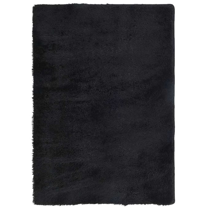 vidaXL - Hoogpolig - vloerkleed - NAVARRA - 240x340 - cm - polyester - zwart