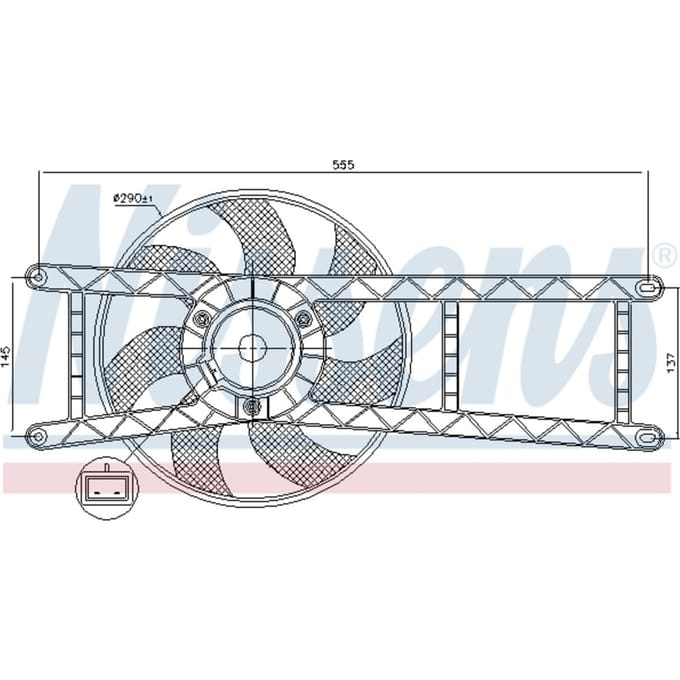 Koelventilatorwiel, motorkoeling NISSENS 85145