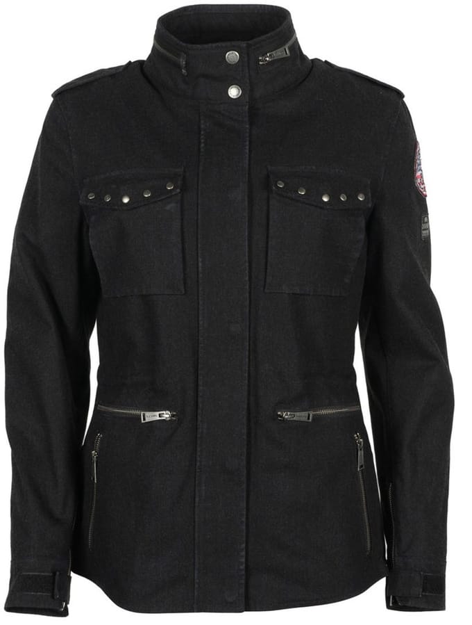 Helstons Tara Canvas Cotton Jas Zwart - Jas