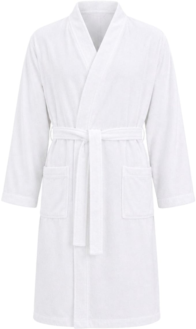 Badjas Katoen Kimono - Dames & Heren - wit - L/XL