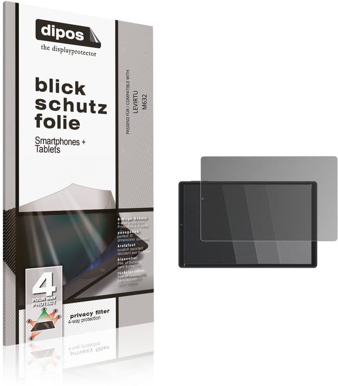 dipos – Matte Privacy Screenprotector geschikt voor LEVIRTU M632 | Anti-Spy Beschermfolie