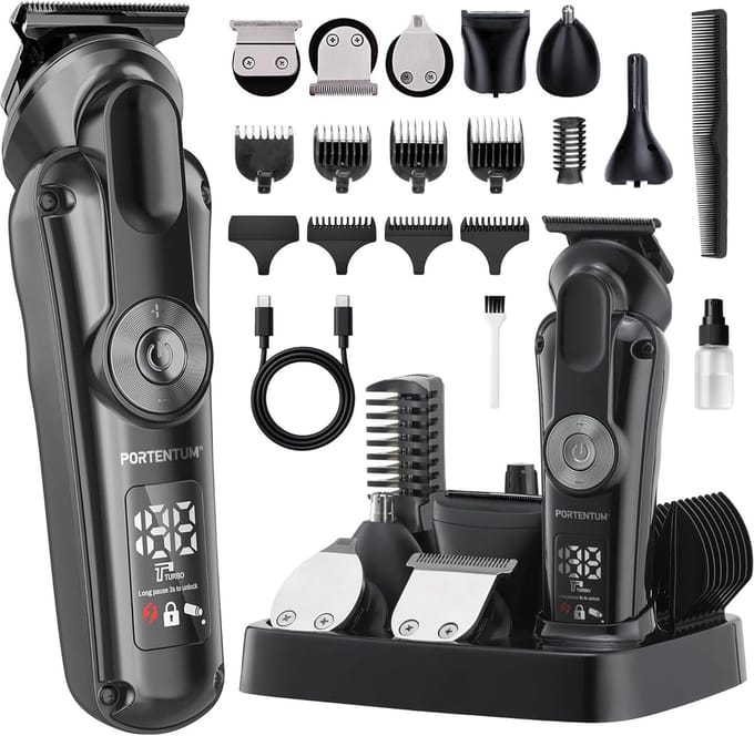 Professionele Tondeuse Set Heren Baardtrimmer Precisie Scheren USB-C