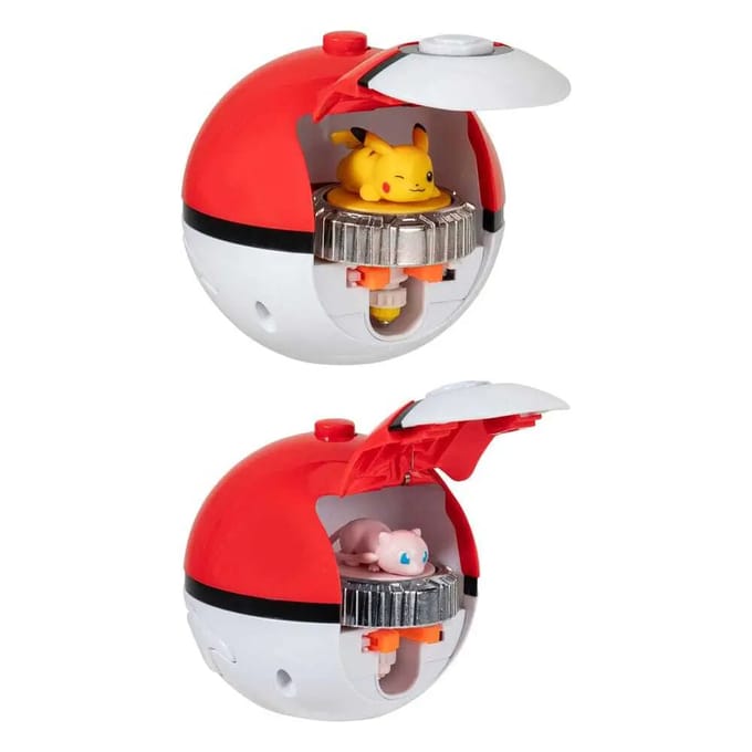 Pokémon - Battle Spinner 2 Pack with Stadium Pikachu, Mew, Poke Ball, & Poke Ball
