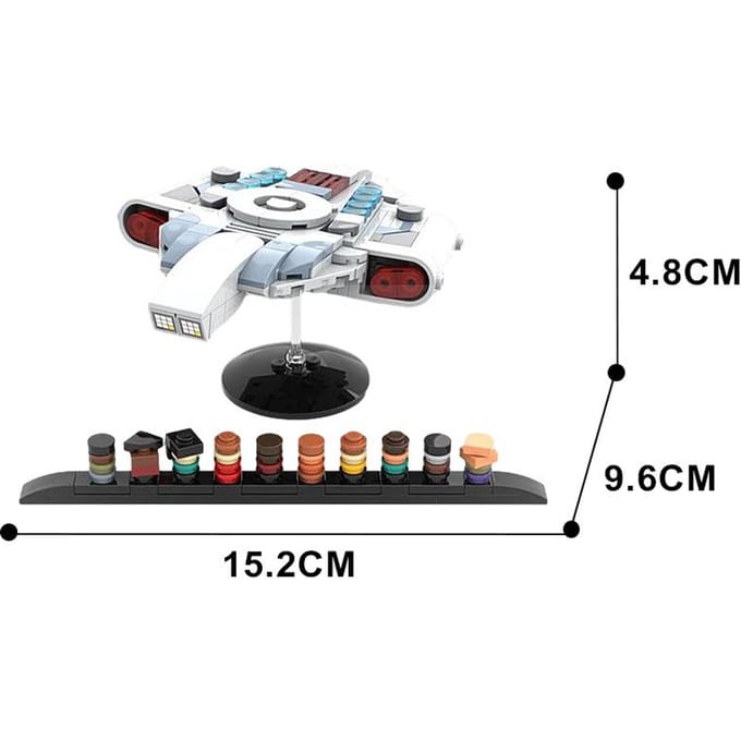 Gobricks MOC Deep Space Nine (DS9) Bouwstenen Set USS Defiant Bakstenen Speelgoed Cadeau gray