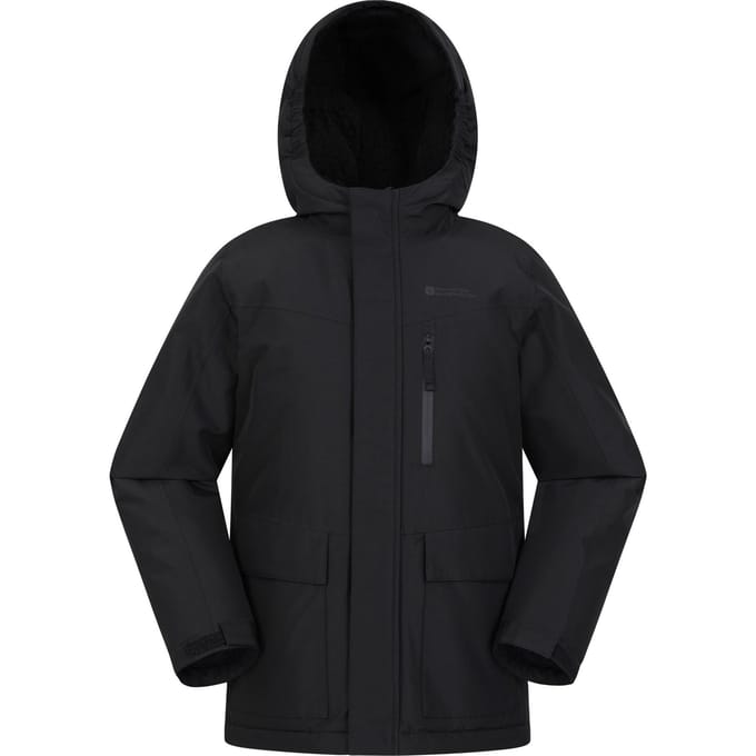 Mountain Warehouse Kinder/Kinder Noah Borg Gevoerd Waterdicht Jasje (Zwart)