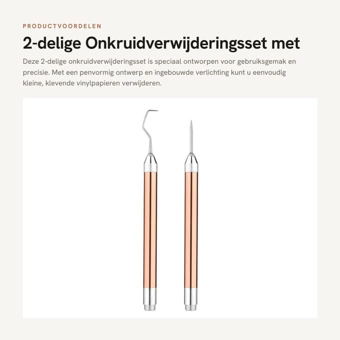 Dailygoods - 2-delige Onkruidverwijderingsset met Verlichte Handgreep