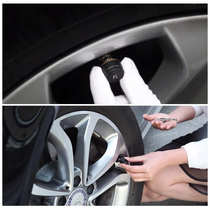 USB TPMS externe sensor autobandenspanning monitoring alarmsysteem voor Android black