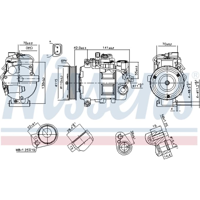 Compressor airconditioning NISSENS 89513