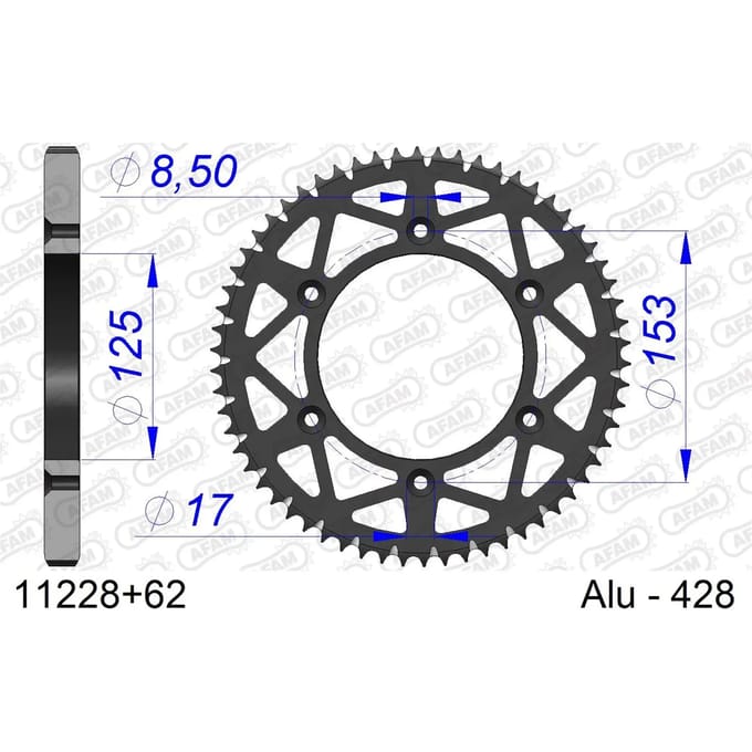 Tandwiel Afam 428 62 dents