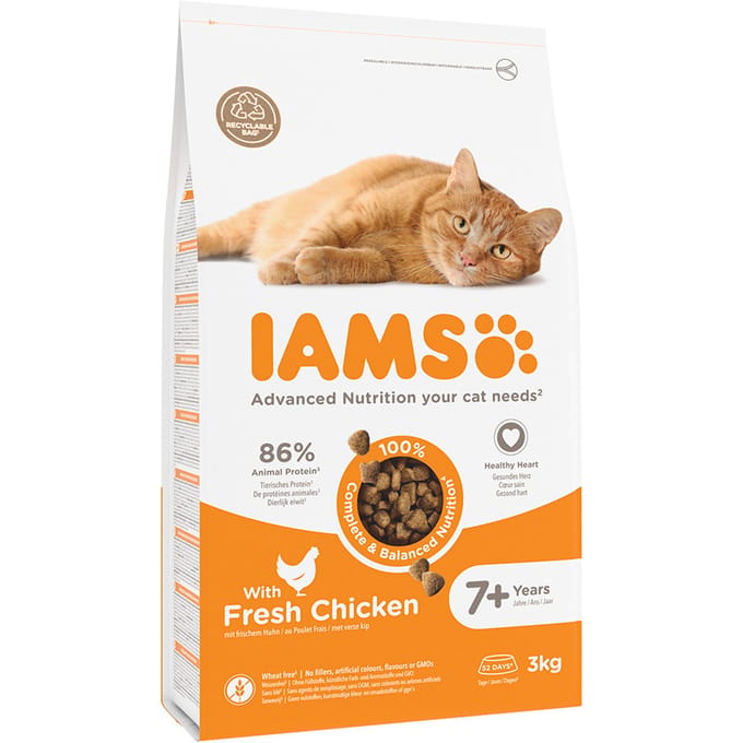 Iams Cat Senior 3 kg - Kattenvoer - Kip