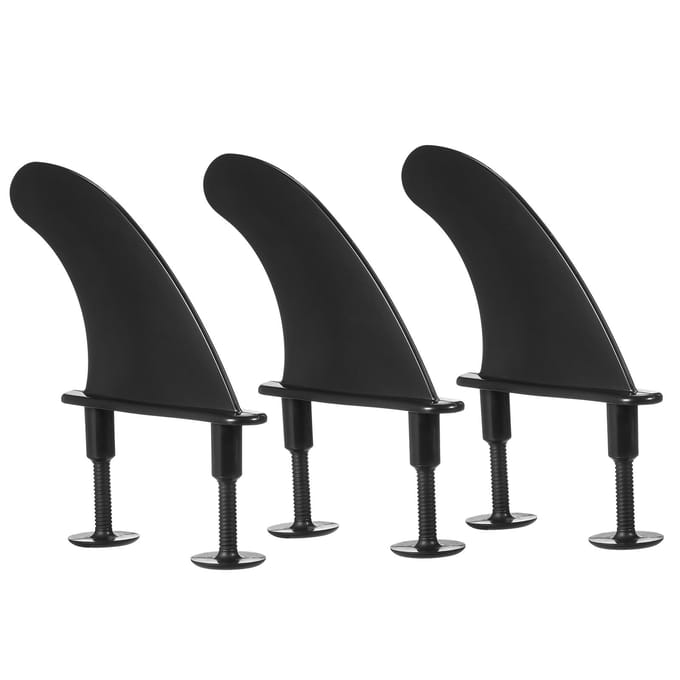 Ailerons de planche de Surf souples avec vis, 3 pièces, 4.5 pouces, pour planche de Surf souple, Longboard Type 1 noir
