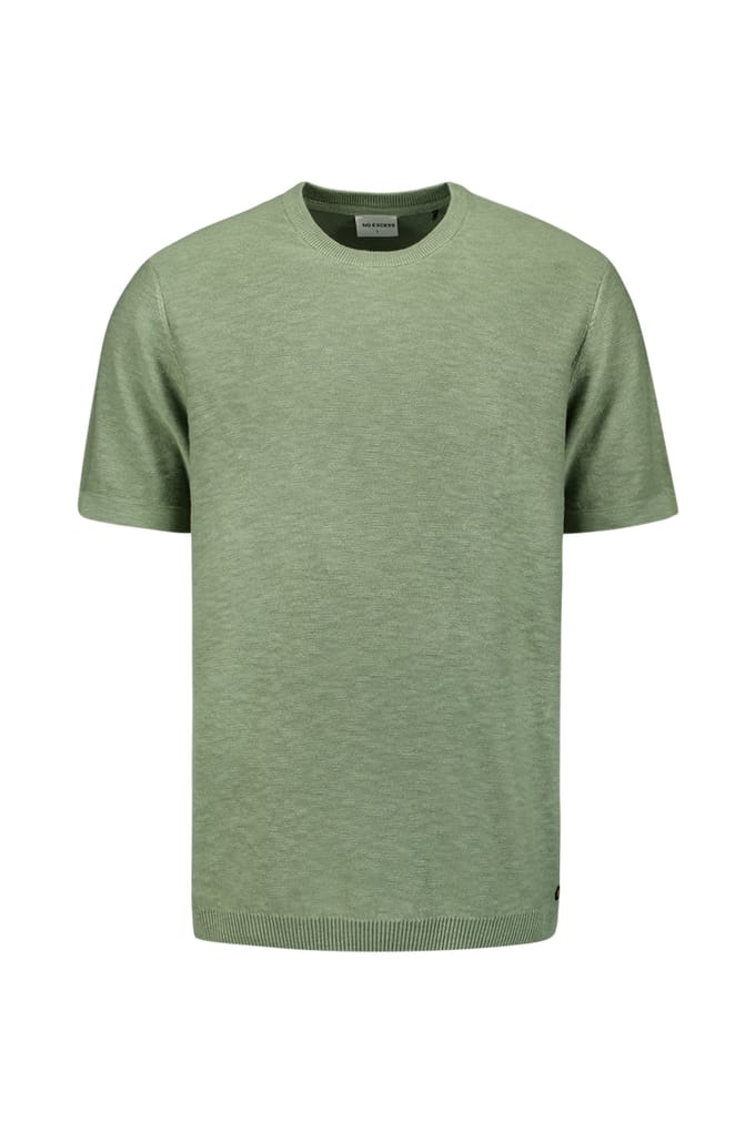 No Excess Pullover Short Sleeve Crewneck Solid Slub Knit Green Größe: S | Pullover Outlet | Herren | Grün