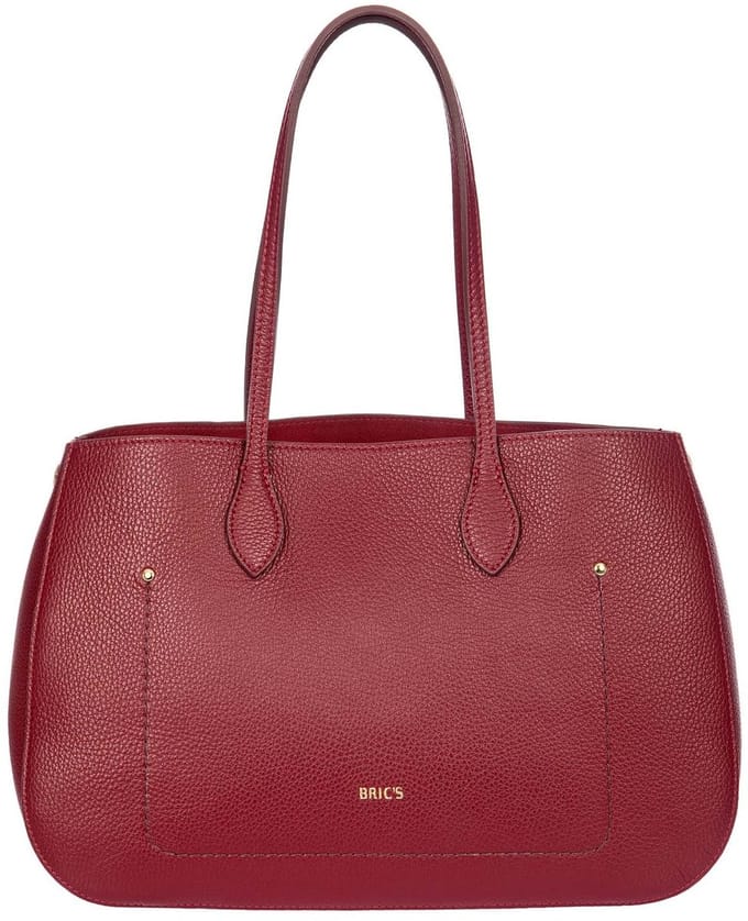 BRIC'S Leren schoudertas Gondola Lavanda Bag Rubino wijnrood