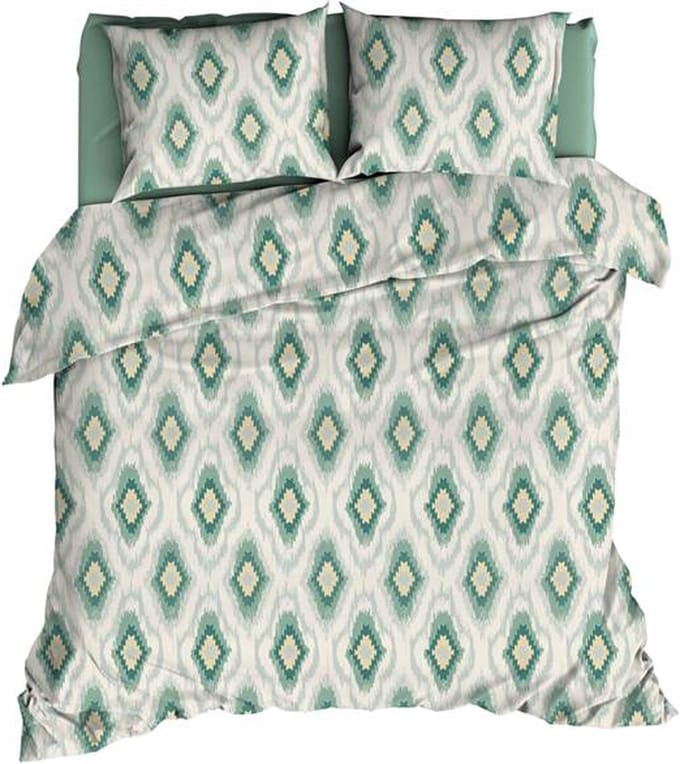 Romanette Ottoman Dekbedovertrek - Extra breed - 260x200/220 cm - Green