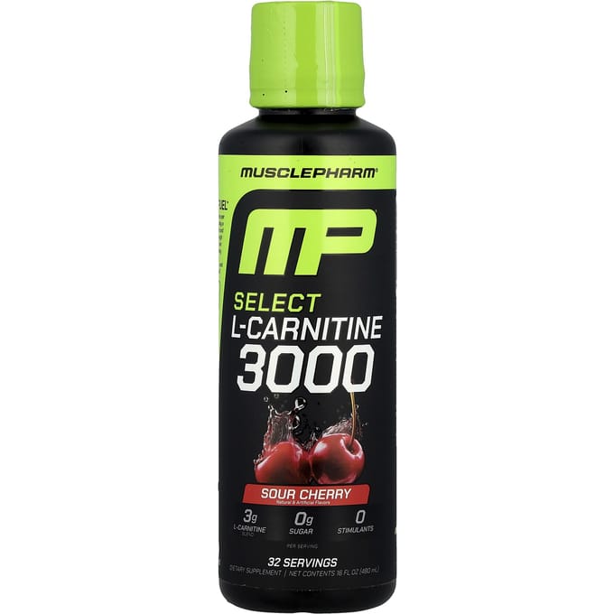 Select L-Carnitine 3000, Zure Kers, 480 ml(16 fl oz)