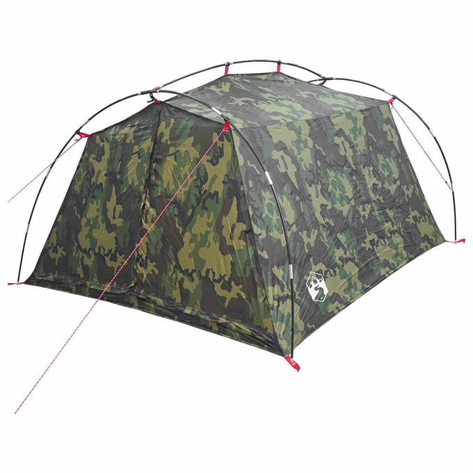 vidaXL - Tunneltent - 2-persoons - Camouflage - 185T - Polyester - met - PU - Coating
