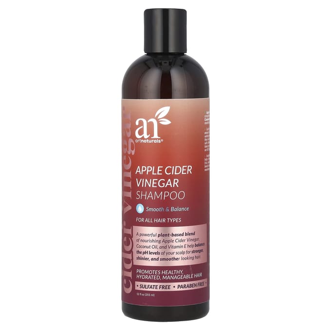 Artnaturals, Shampoo au Vinaigre de Cidre de Pomme, Pour Tous les Types de Cheveux, 12 Fl Oz (355 ml) brown