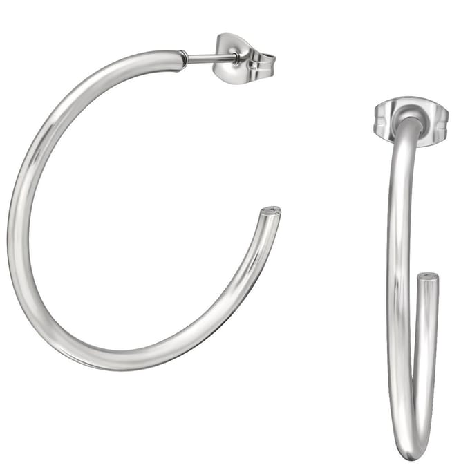 CS Joy - Oorringen 30 mm - Chirurgisch staal - stud / vlinder sluiting