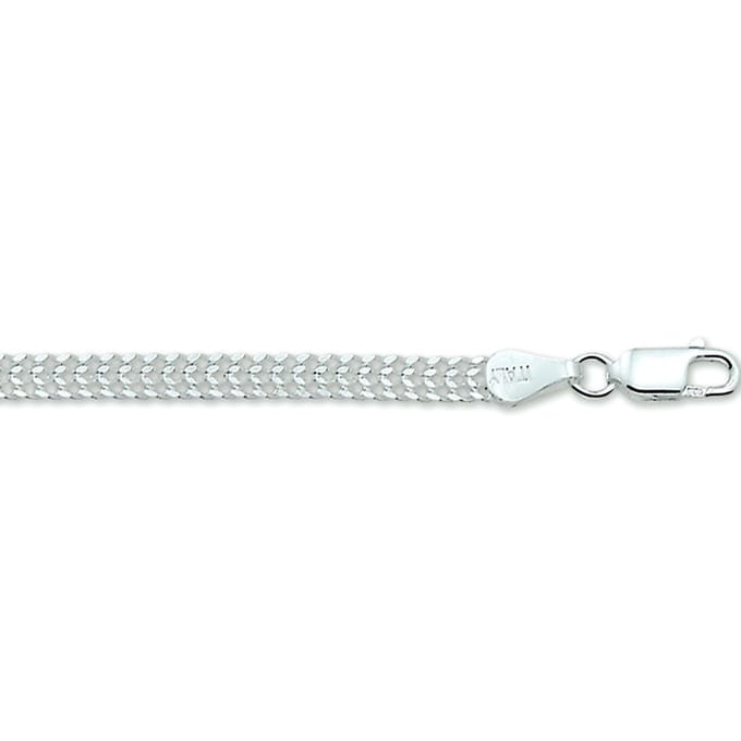 Zilver Gerhodineerde Armband gourmet dubbel 4 1329738