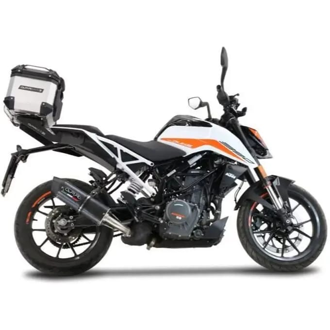 Top case motorfiets van aluminium met bagagedrager en specifieke plaat GPR Tech KTM Duke 125 2017/2020 E4