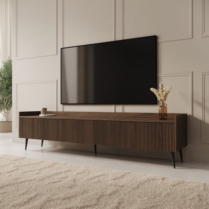 Meubella - Asty - TV-Meubel - Donker eiken - 180 cm