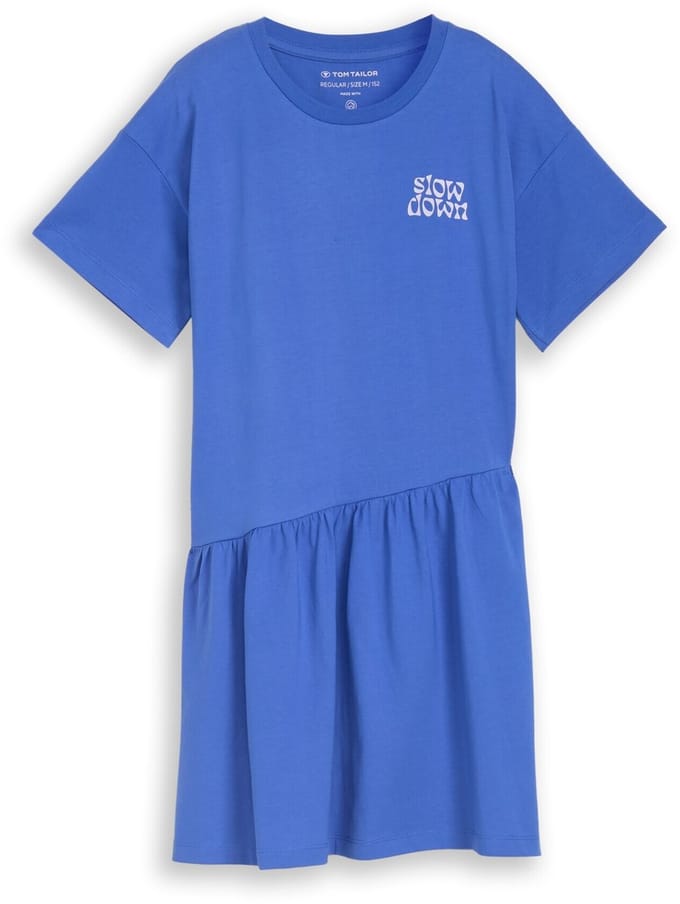 Tom Tailor - Mini-jurk met print - Maat 152 - Preppy Jean Blue